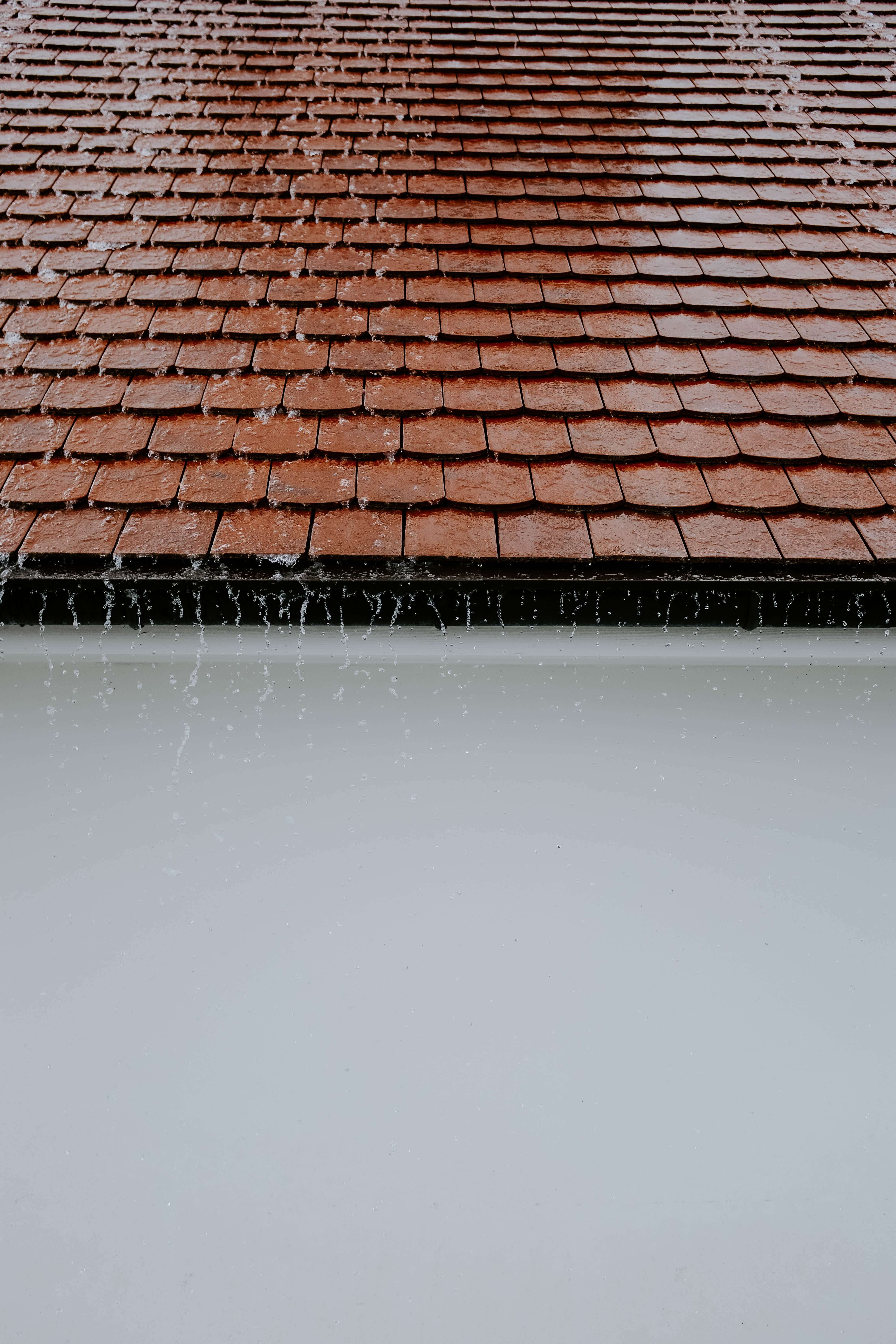 Roof with rain